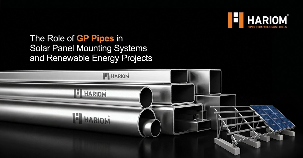 Galvanized GP pipes supporting solar panel installation structure 