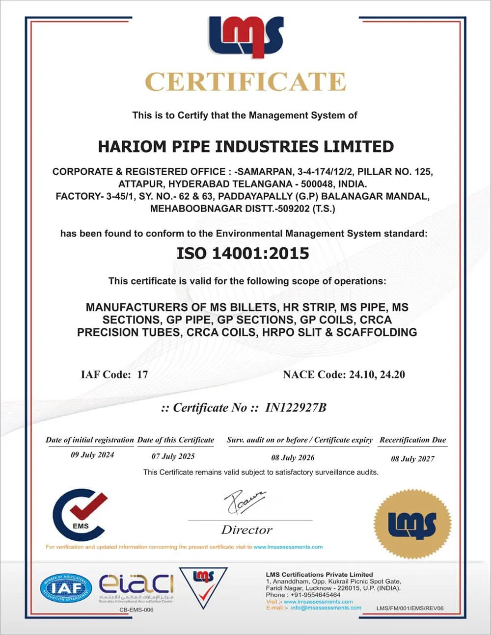 Environmental Management System Standard