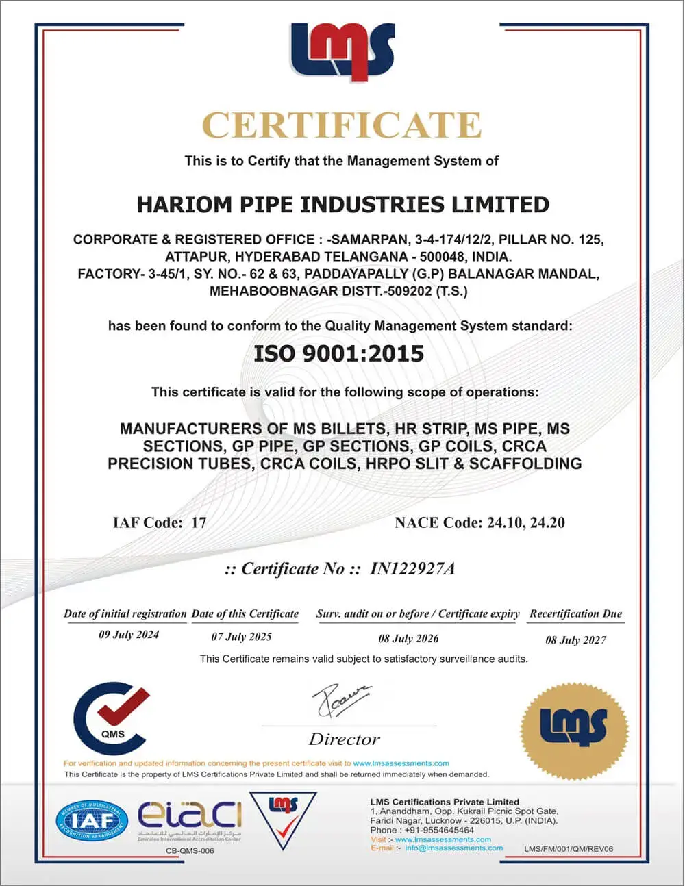 Quality Management System Standard